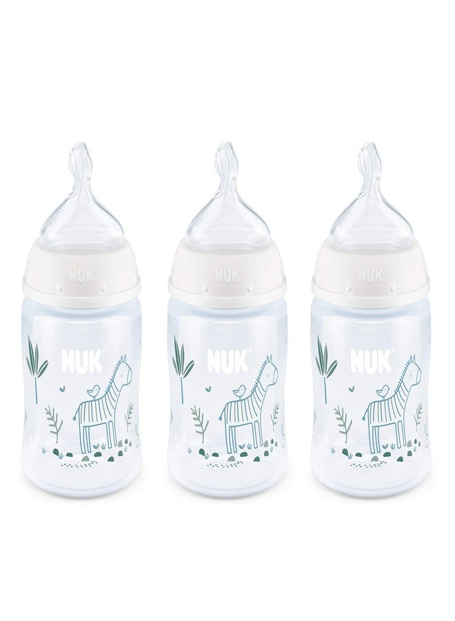 NUK Smooth Flow Anti Colic Baby Bottle, 5 oz, 3 Pack, Zebra - Image 1