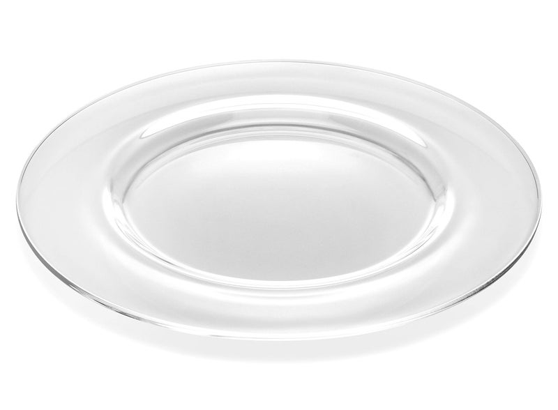 Barski European Glass Classic Look Clear Charger Plate 125 Diameter Made in Europe Set of 2