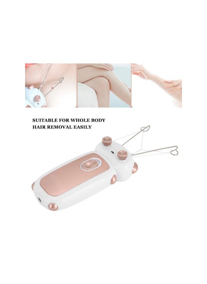 silvercnc - Electric Facial Hair Remover, USB Cotton Thread Epilator for Lip Circumference Chin Forehead Cheek, Physical Cotton Thread Epilator(Rose gold) - Image 1