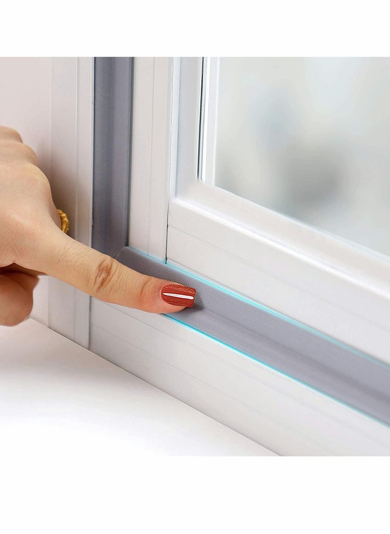 KASTWAVE 2 Packs Draft Stopper Sweep, Door Weatherproofing Stripping, Window Seal Strip Self-Adhesive Soundproof Seal Strip Cuttable, Wear-Resistant, Window Weather Stripping, Length 13.12Ft  - Image 1