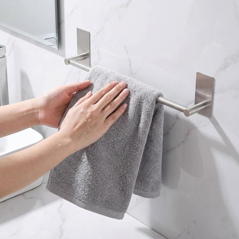 Songtec قضيب مناديل للحمام من Songtec، طول 16 بوصة، يمكن لصقه على رف المناديل دون الحاجة إلى حفر، سهل التركيب، مصنوع من فولاذ SUS304 عالي الجودة ومقاوم للصدأ - لون نيكل مطفي - Image 5