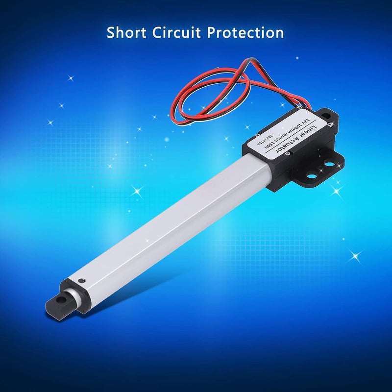 Linear Actuator 100mm 12V Input Voltage Low Noise Short Circuit Protection Mini Electric Linear Actuator (Stroke 100mm-4mm/s-150N) - Image 4