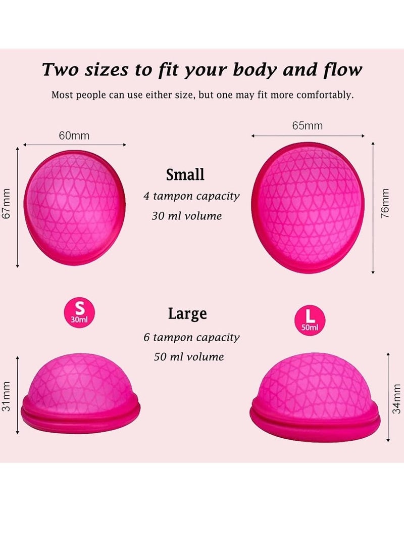 SYOSI - Reusable Menstrual Disc Menstrual Diva Cup Soft Period Disc for Women Medical-Grade Silicone Capacity of 6 Super Tampons  Menstrual Cup or Tampon Alternative Lasts 10 Years Red Size L - Image 1