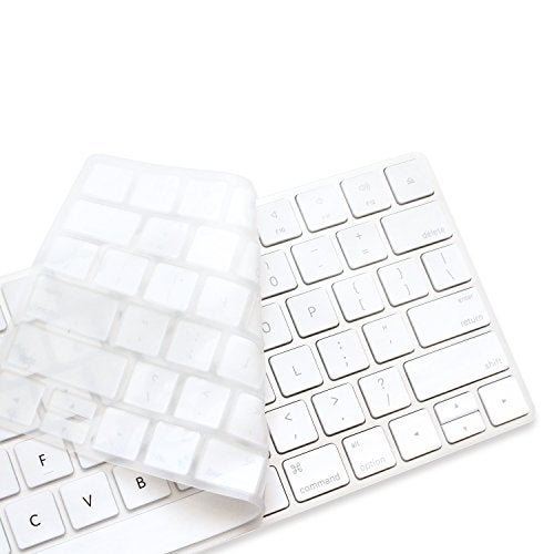 ProElife Ultra Thin Silicone Keyboard Protector Cover Skin for Apple Magic Keyboard & Magic Keyboard 2 (U.S Version, Model: MLA22L/A-A1644, Without Numeric Keypad) (White) - Image 5