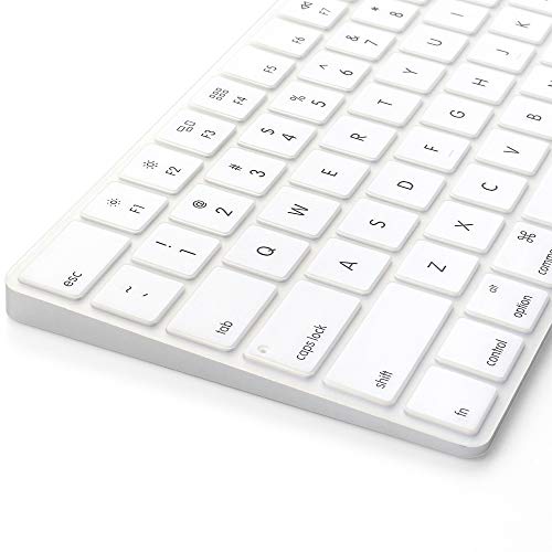 ProElife Ultra Thin Silicone Keyboard Protector Cover Skin for Apple Magic Keyboard & Magic Keyboard 2 (U.S Version, Model: MLA22L/A-A1644, Without Numeric Keypad) (White) - Image 3