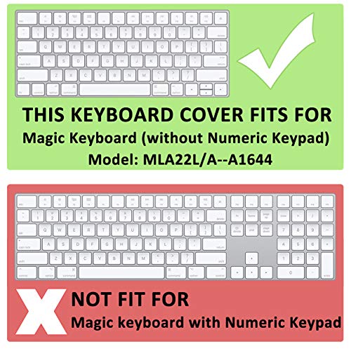 ProElife Ultra Thin Silicone Keyboard Protector Cover Skin for Apple Magic Keyboard & Magic Keyboard 2 (U.S Version, Model: MLA22L/A-A1644, Without Numeric Keypad) (White) - Image 2