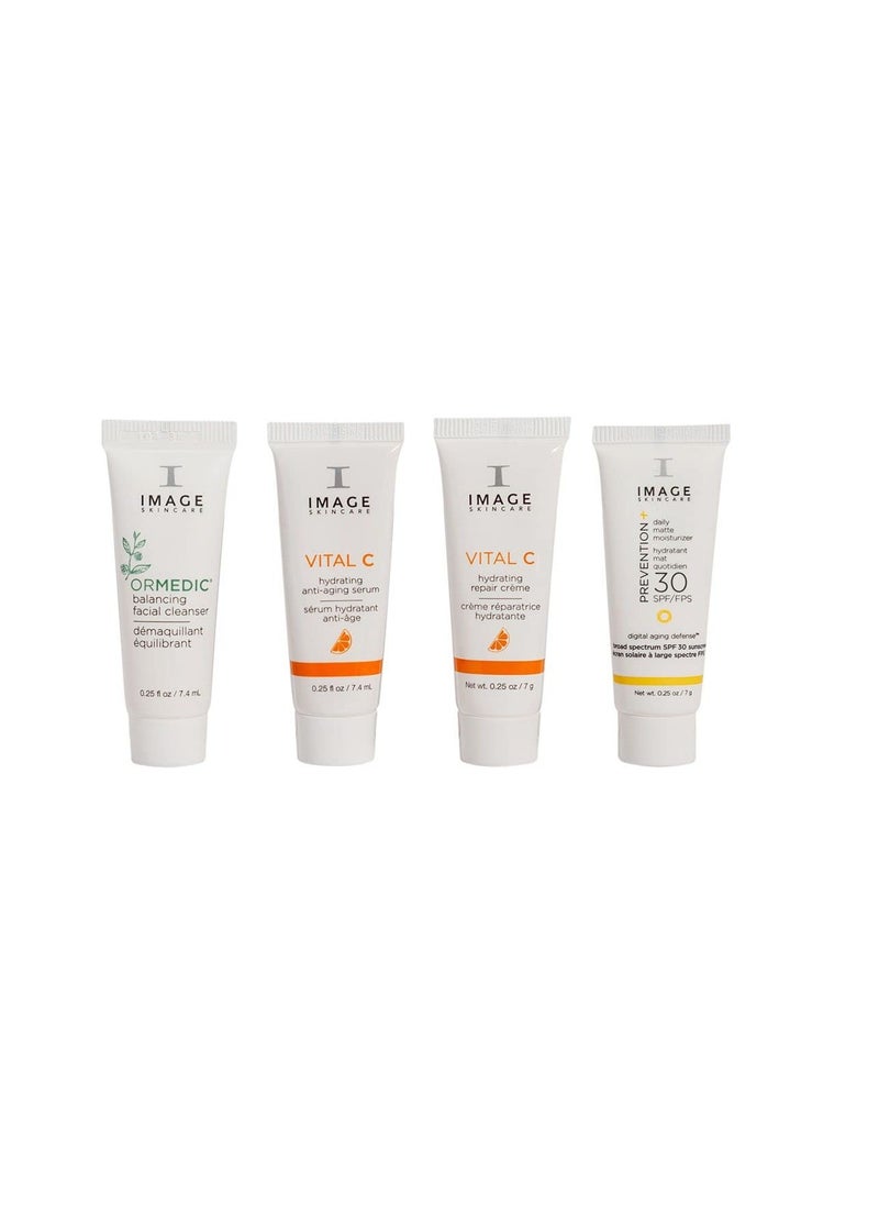 IMAGE SKINCARE - IMAGE Skincare, Five Star Favorites Skin Care Gift Set, 4 Step Regimen Set for Brighter, Healthier Looking Skin, Travel Size Holiday Beauty Gift Set for Women - Image 1