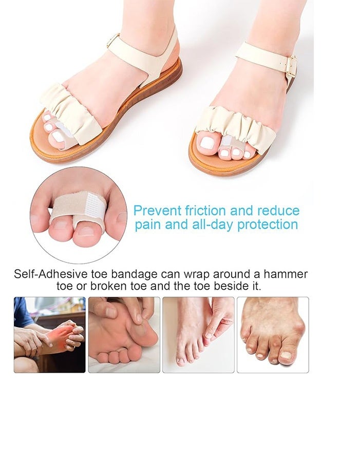4PCS Toe Straightener, Toe Corrector for Women & Men, Reusable Fabric Buddy Toes Wraps Bandages Protectors for Crooked, Curled, Bent and Broken Toes - Image 4