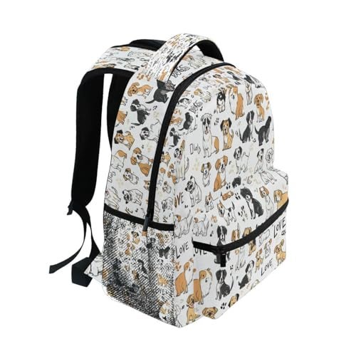 Kcldeci Dog Kids Backpack Puppy Dogs Boys Girls Toddler Backpacks Elementary School Bag Bookbag Travel Daypack Shoulder Bag - Image 2
