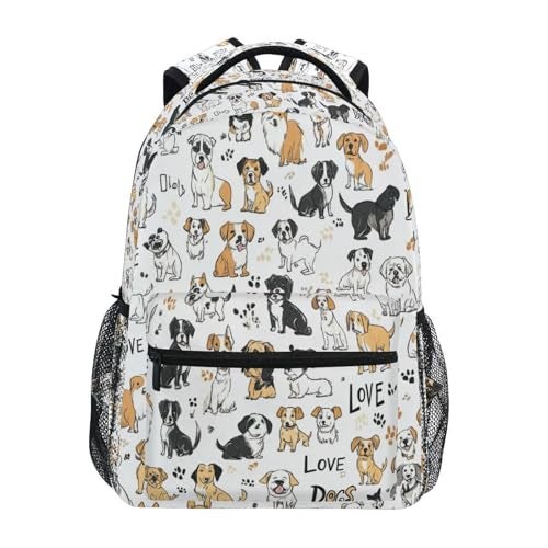 Kcldeci Dog Kids Backpack Puppy Dogs Boys Girls Toddler Backpacks Elementary School Bag Bookbag Travel Daypack Shoulder Bag - Image 1