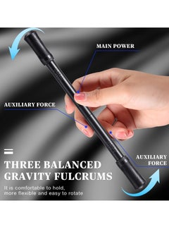 Y&D 2 Pieces Finger Spinning Pen, Rolling Pen Game Stunt with Tutorial, Release Stress Training Brain for Kids Adult Students Beginners (Black and Silver)  - Image 3