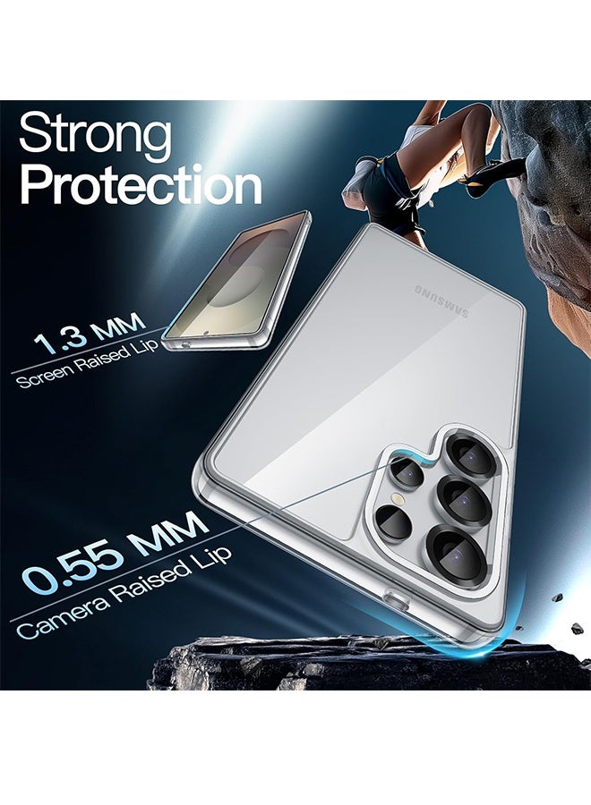 Case for Samsung Galaxy S25 Ultra, Non-Yellowing Shockproof Bumper Protective Phone Cover, Shockproof Edge Slim Phone Case(Clear)  - Image 3