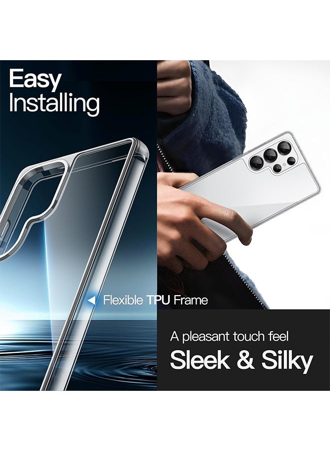Case for Samsung Galaxy S25 Ultra, Non-Yellowing Shockproof Bumper Protective Phone Cover, Shockproof Edge Slim Phone Case(Clear)  - Image 4
