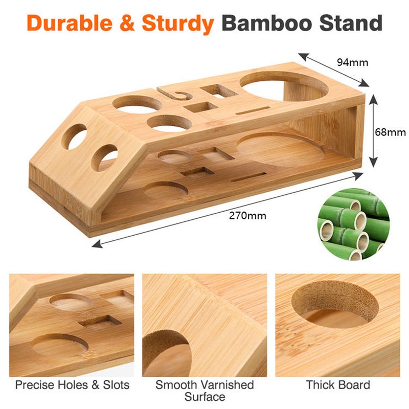 10pcs Bar Cocktail Set Drink Making Shaker Kit Stainless Mixer Making Gift with Bamboo Rack - Image 4