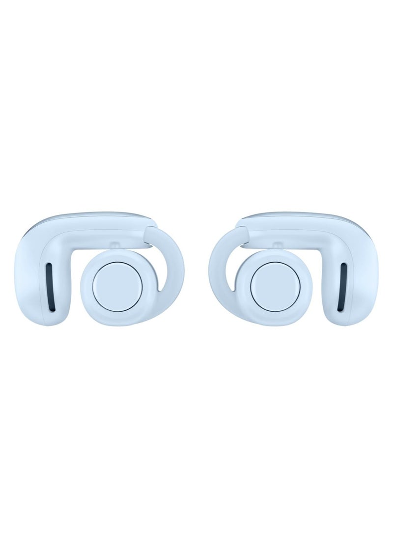 Ultra Open Earbuds, Immersive Audio Open Ear Earbuds, Clip on Earbuds for Comfort, Running Earbuds with OpenAudio for Awareness, Up to 48 Hours of Battery Life, Blue