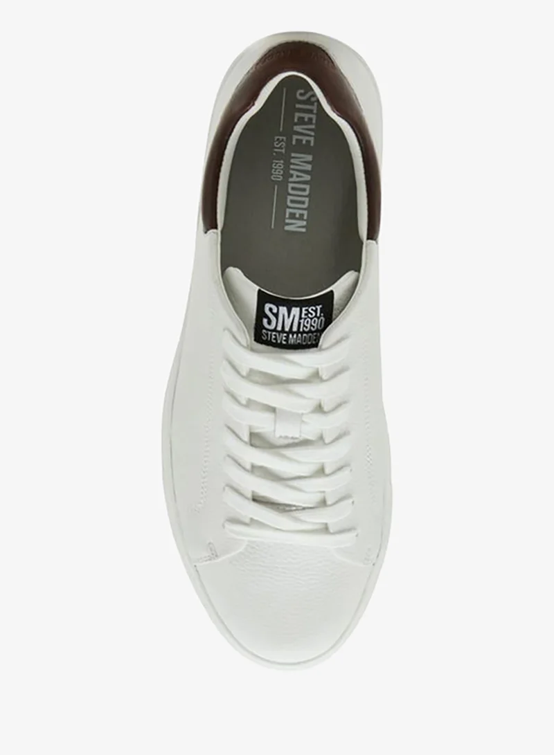 Steve Madden  Chardd Men's White Low Top Sneakers for Men | Best Price UAE