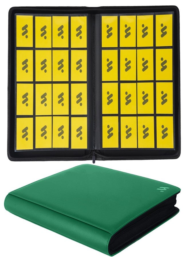 MORABTO Premium 1000+ Pockets Card Binder,16 Pockets Trading Card Binder Ringless Side Loading Trading Card Album Folder for TCG -Green - Image 1