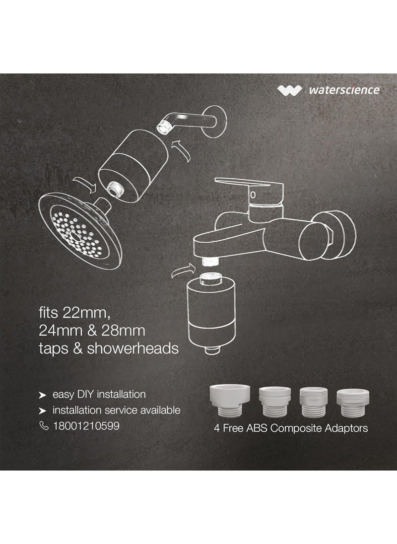 WaterScience WaterScience CLEO Hard Water Softener for Tap and Shower Shower Filter for Bathroom Hard Water Filter for Tap for BorewellTanker Water CLEOSFU423  - Image 5