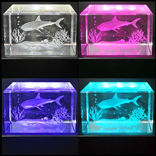 EUSTUMA LED Light Base Rectangle Display Stand In A Variety of Colors,Lighted Up Stand Color Changing Small LED for 3D Glass Crystal Art,Holiday Party Decoration. (Black, Small) - Image 5
