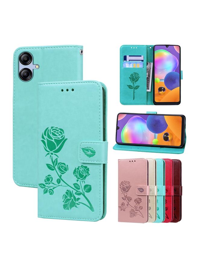 اس-توب جراب لهاتف Samsung Galaxy A05 من الجلد الصناعي المنقوش باللون الوردي - Image 1