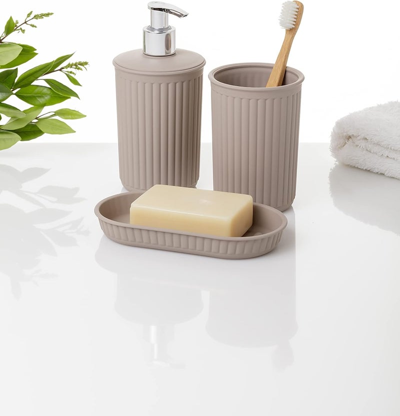 Tatay Taupe Bathroom Accessory Set - Image 3