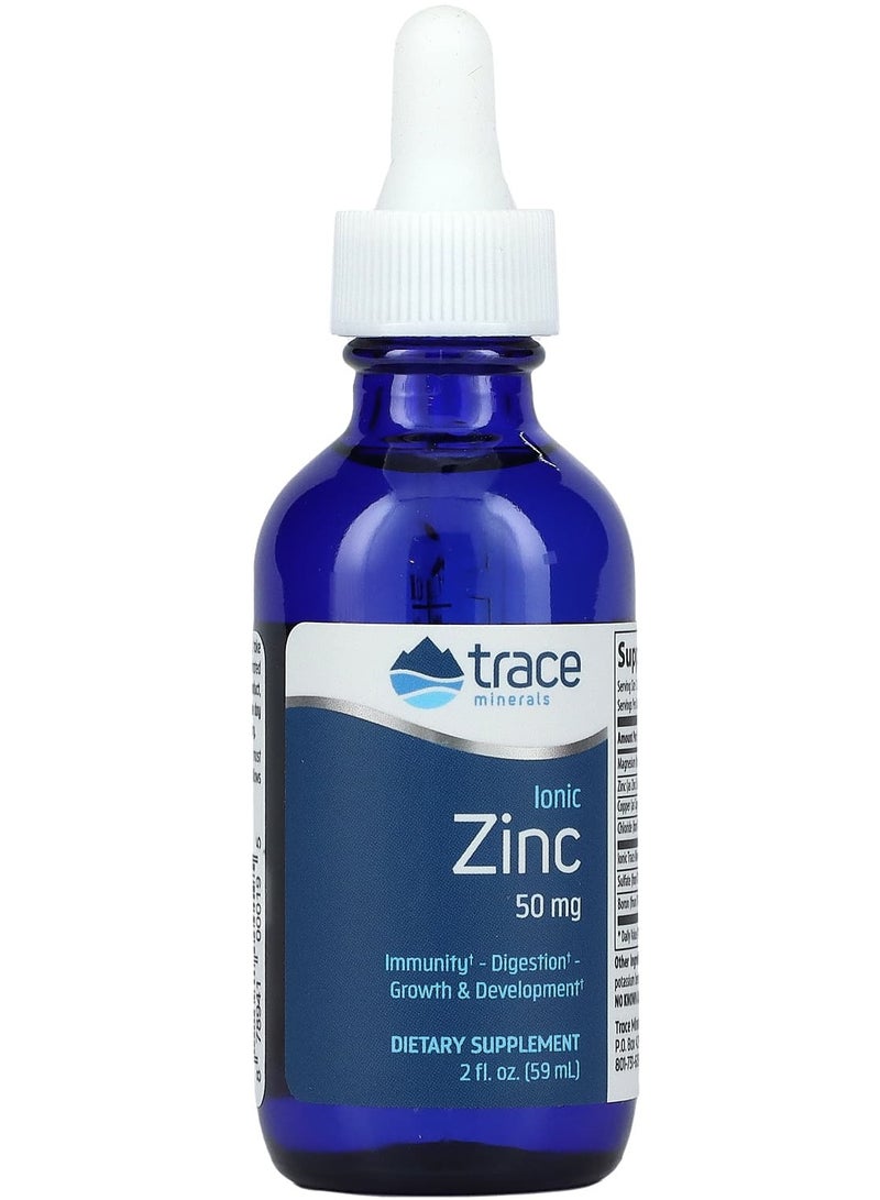 Trace Minerals Ionic Zinc, 50 mg, 2 fl oz (59 ml)