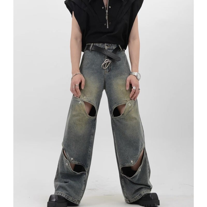 Unisex Classic Denim Jeans Loose Fit Daily Outdoor Wear - Image 4