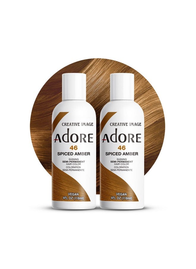 Adore Dore Semi Permanent Hair Color Vegan And Crueltyfree Hair Dye 4 Fl Oz 046 Spiced Amber (Pack Of 2)  - Image 1