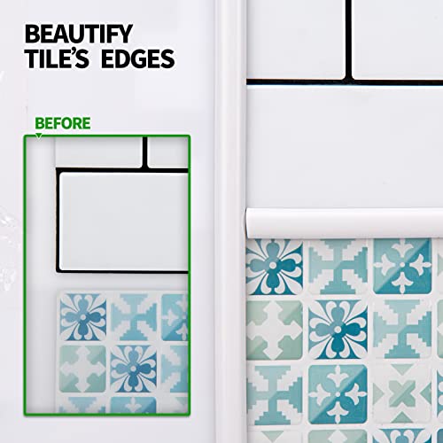 LONGKING 25 ft Peel and Stick Trim, Molding Trim for Walls, Edges, Borders, Backsplash Tiles, Flexible and Self Adhesive Trim, White - Image 4