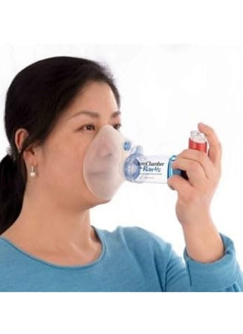 aero chamber Aero Chamber Plus Inhaler Enhancer with Large Mask Specially Designed to Fit Seniors and Older Children  - Image 3