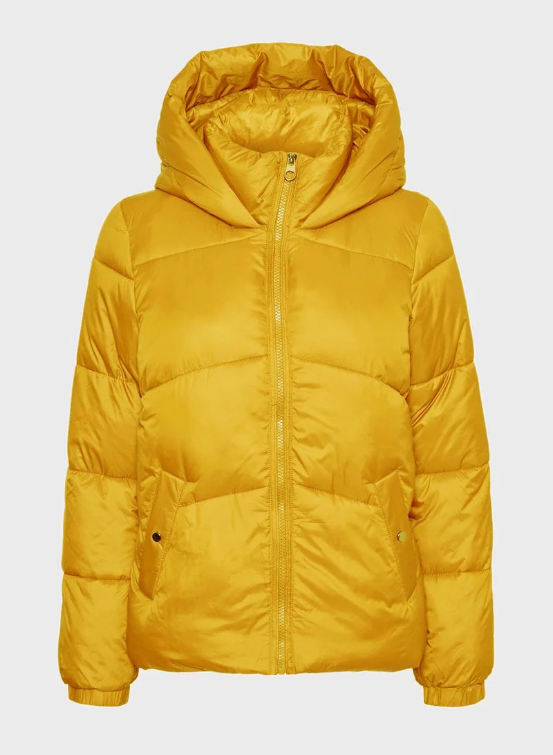 VERO MODA Quilted Hoodie Jacket