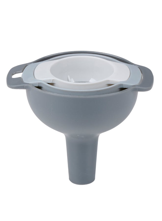Alpina 3-Piece Kitchen Funnel with Strainer Grey 7 x 27 x 27 cm 871125230563 - Image 1