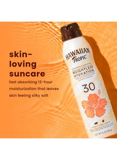 Hawaiian Tropic Hawaiian Tropic Weightless Hydration Clear Spray Sunscreen Spf 30 6Oz ; Hawaiian Tropic Sunscreen Spf 30 Sunblock Oxybenzone Free Sunscreen Spray On Sunscreen Pack Spf 30 6Oz Each Twin Pack  - Image 4
