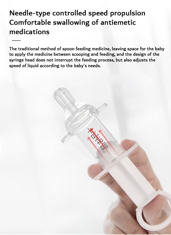 Baby Medicine Dispenser Kit, Dual-Angled Pacifiers Feeding Syringe, Dropper with Measurement Marks (Green)