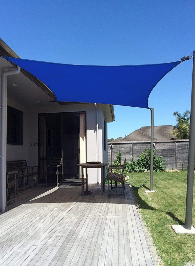 SUNNY GUARD Sun Shade Sail 10' x 13' Rectangle Blue UV Block Sunshade for Backyard Yard Deck Patio Garden Outdoor Activities and Facility - Image 1