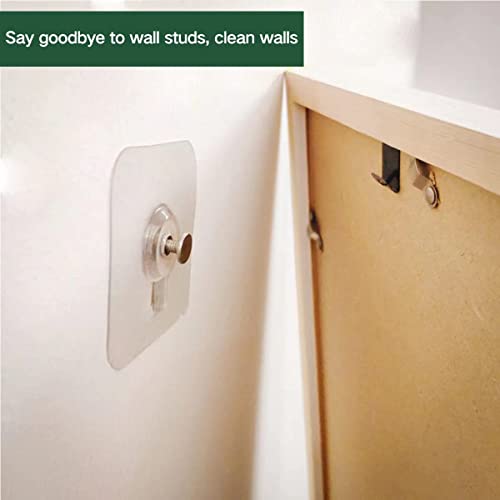 Boniry 6 Pcs Adhesive Wall Hook | Nail Free Photo Frame Wall Hook Screw Adhesive Non-Trace No Drilling for Bathroom Shower Kitchen Installation Hanging | Hooks for Hanging - Image 4