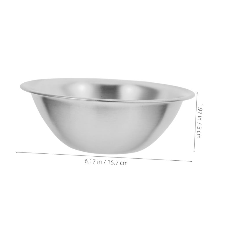 Stainless Steel V Shaped Salad Bowl Large Mixing Bowl For Ramen Snacks Serving Silver 11 70X11 70X4 00CM - Image 3