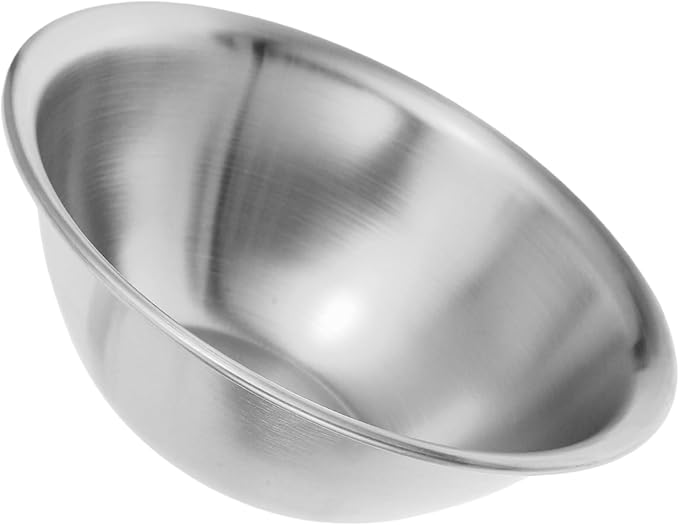 Stainless Steel V Shaped Salad Bowl Large Mixing Bowl For Ramen Snacks Serving Silver 11 70X11 70X4 00CM - Image 1