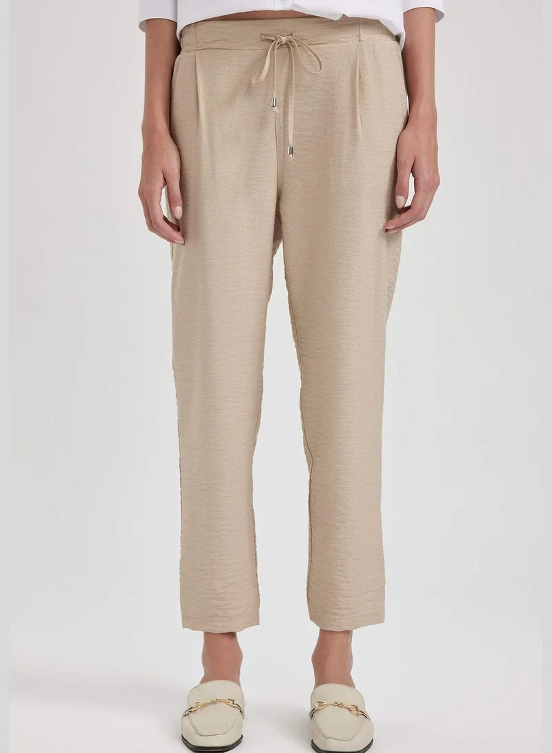 DeFacto Jogger Straight Leg Linen Look Trousers