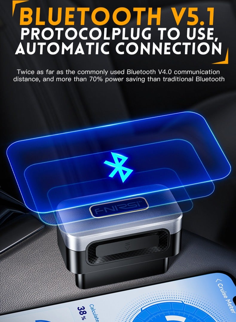 فنيرسي ماسح OBD2 – قارئ أكواد الأعطال الاحترافي للسيارات OBDII، يشخص ضوء خطأ محرك OBDII على المركبات، أداة عالمية لمسح أكواد الأعطال وتشخيصها، بيانات في الوقت الفعلي، إطارات تجميد، واختبار الأداء/الجهد. - Image 5