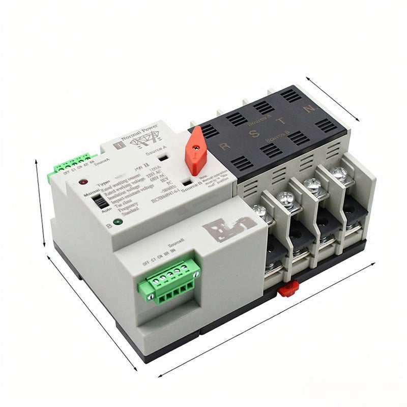 Compact Automatic Transfer Switch Electrical Selector Switches Dual Power Switch Solar Power Rail Type Household Power Transfer Switch - Image 5