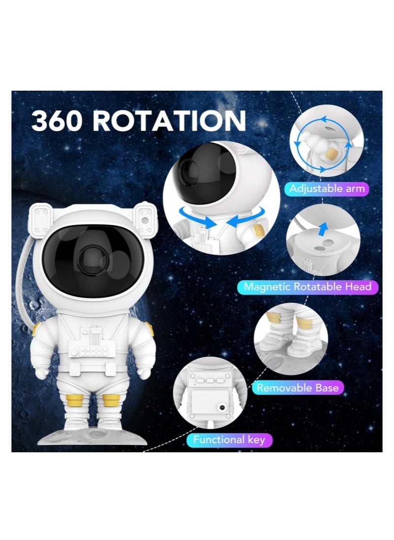 Generic - Astronaut Star Projector Galaxy Night Light - Kids Space lights LED Lamp with Remote Control Timer and Remote 360° Adjustable Design for Gaming Room Home Theater - Image 1