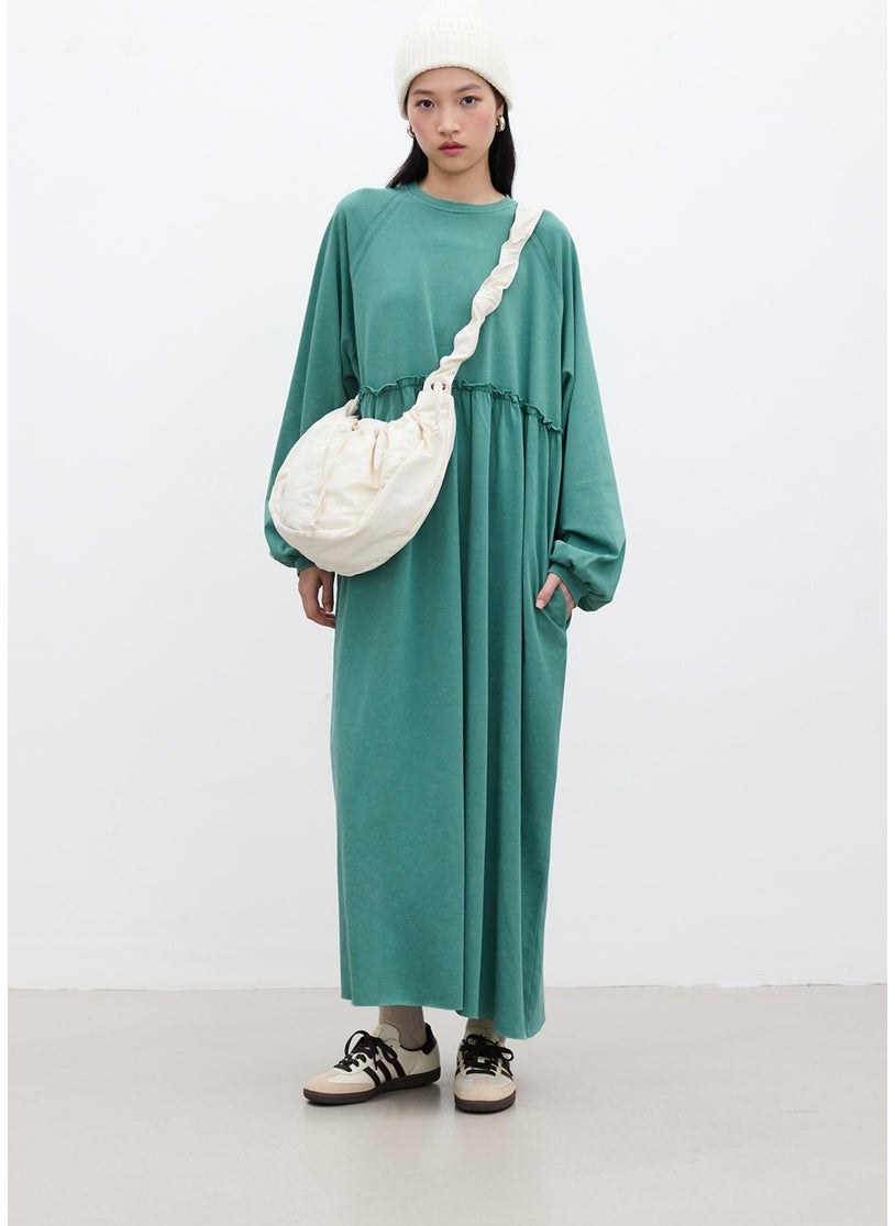 Oversized Gathered Dress Green - pzsku/ZDB79168A7470004CF856Z/45/_/1741272226/f80e5c86-7f2a-49cd-b164-3a1530cd3663