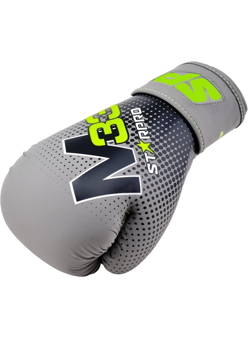 ستاربرو جوانتي ملاكمة M33 من ستار برو - 227 جرام 283 جرام 340 جرام 397 جرام 454 جرام - للتدريب للرجال والنساء - بطانة قطعة واحدة - لحماية المعصم - جيد التهوية - Image 1