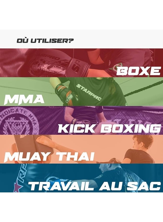 ستاربرو جوانتي ملاكمة M33 من ستار برو - 227 جرام 283 جرام 340 جرام 397 جرام 454 جرام - للتدريب للرجال والنساء - بطانة قطعة واحدة - لحماية المعصم - جيد التهوية - Image 4