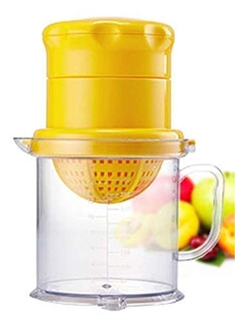 DHYANI DHYANI Fruit Juicer for Orange Grapes 2 in 1 Manual Hand Juicer with Strainer and Container Multi Use Juicer Multicolour  - Image 3