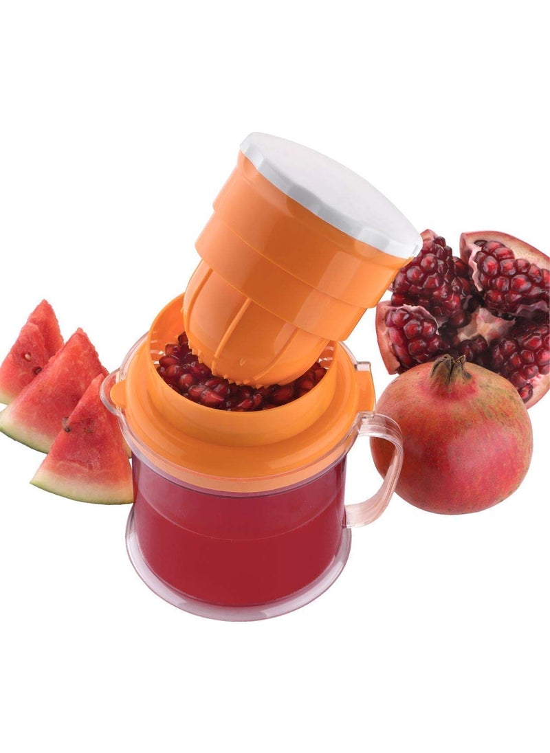 DHYANI DHYANI Fruit Juicer for Orange Grapes 2 in 1 Manual Hand Juicer with Strainer and Container Multi Use Juicer Multicolour  - Image 2