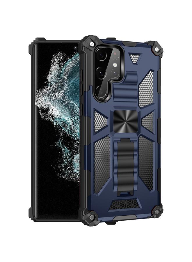 S-TOP Case For Samsung Galaxy S22 Ultra 5G Armor Shockproof TPU + PC Magnetic Protective Phone Case with Holder - Image 1