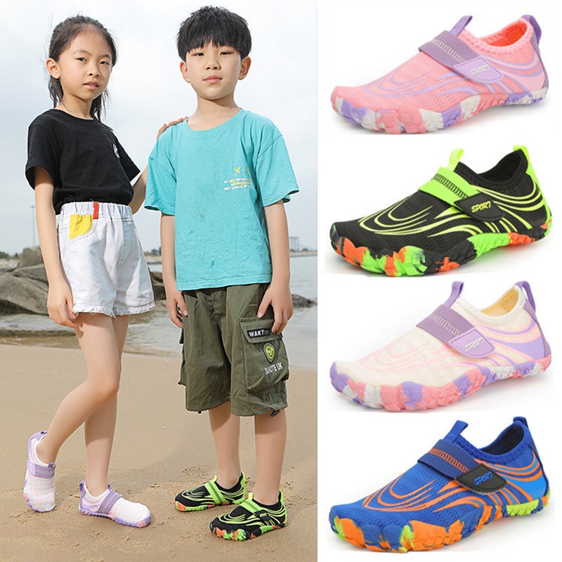 2024 Five-Finger Tracing Shoes Boys Wading Shoes Children Outdoor Diving Beach Shoes Girls' Fitness Shoes - Image 2