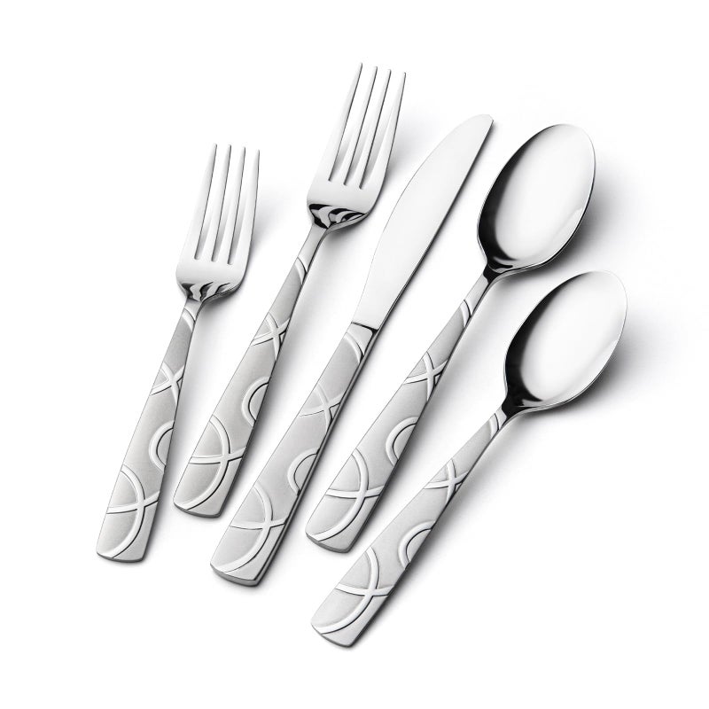 HIKAA 20PCS Silverware Set Service for 4,Premium Stainless Steel Cutlery Set, Mirror Polished Flatware Sets,Modern Kitchen Eating Utensils Set Include Spoons Forks Knives - Image 1